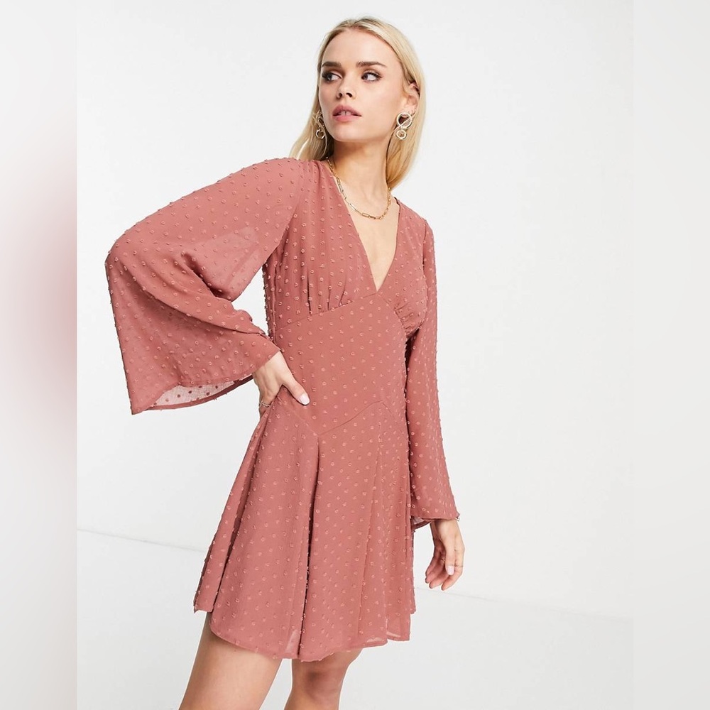 ASOS petite dress in deep rose